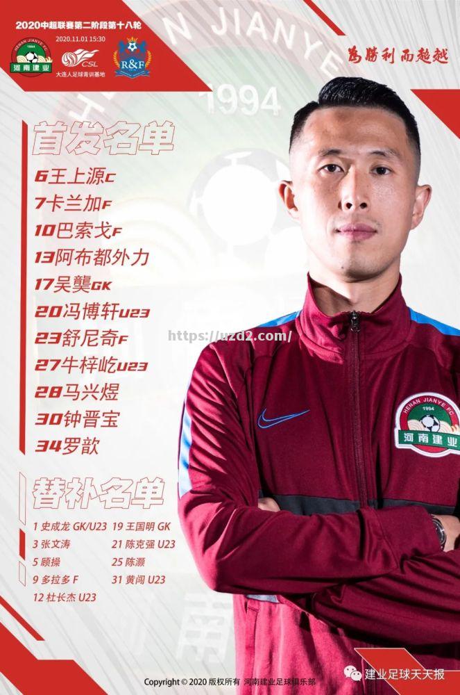 河南建业主场战平广州富力，保持战平不败